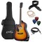 Ashthorpe Full-Size Left-Handed Dreadnought Cutaway Acoustic-Electric Guitar Bundle - Premium Tonewoods